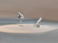 Classic diamond bar Stud Earring