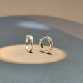 Medium baguette Diamonds Hoop Earrings