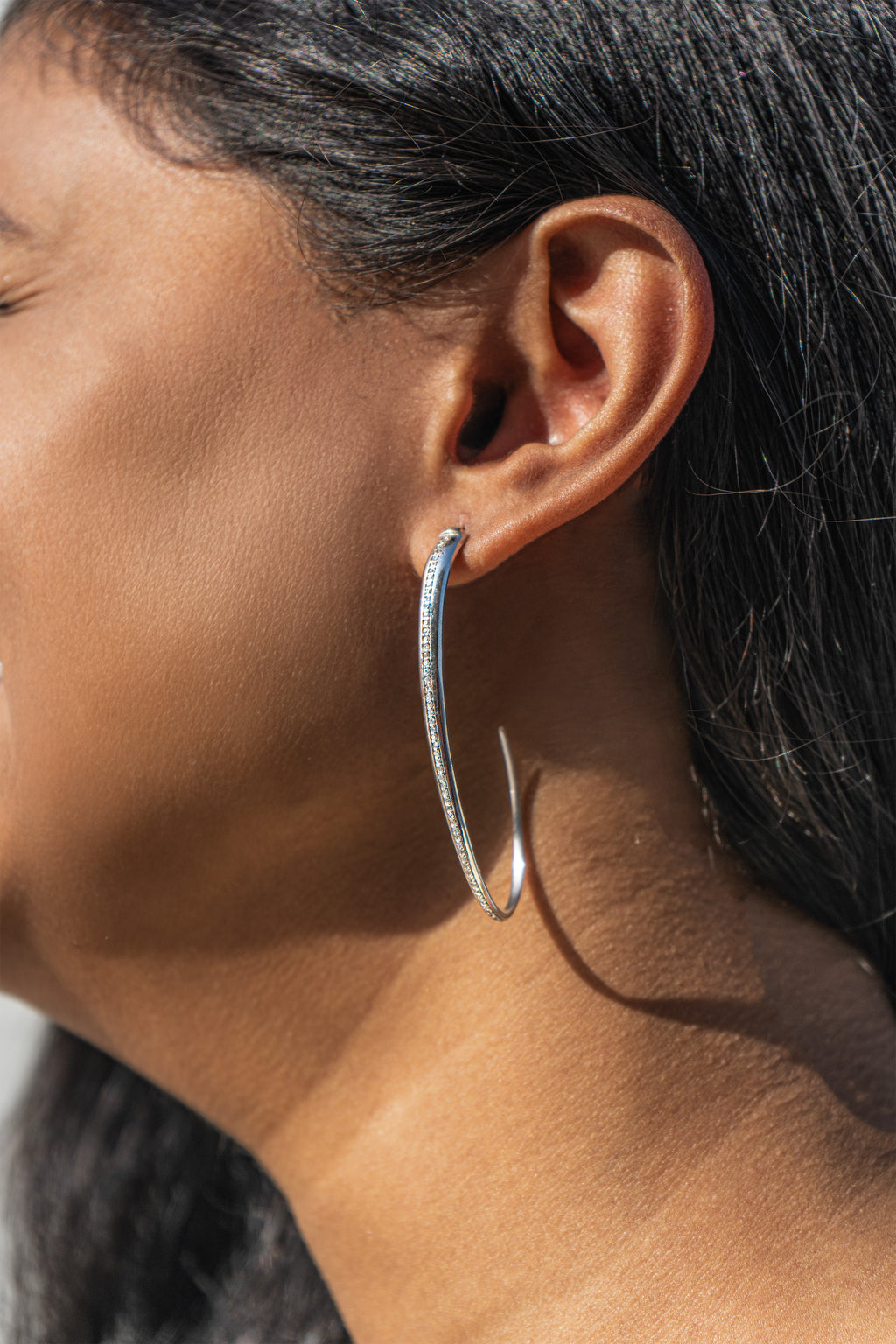 Celebrity Sterling Silver Earrings – Big Comma Hoops
