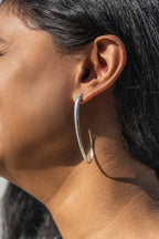 Celebrity Sterling Silver Earrings – Big Comma Hoops