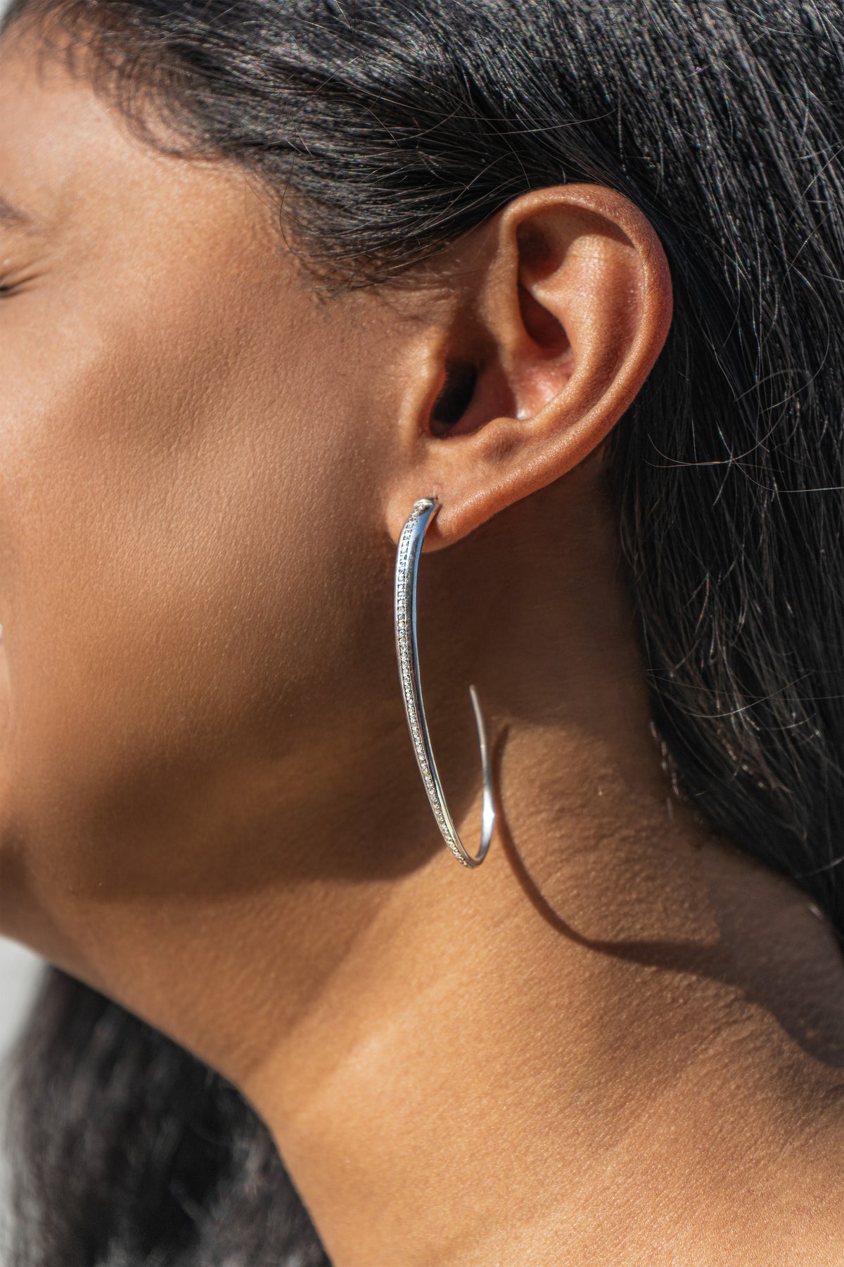 Celebrity Sterling Silver Earrings – Big Comma Hoops