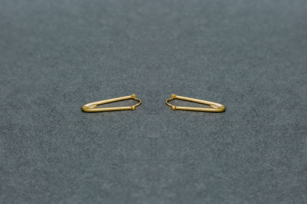 Silver Earrings for Women with Sculptural V Design