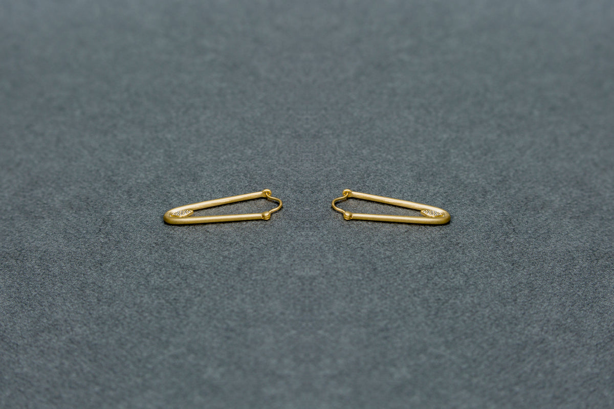 Silver Earrings for Women with Sculptural V Design