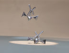 Stud Earrings for Women – Geometric Silver Design