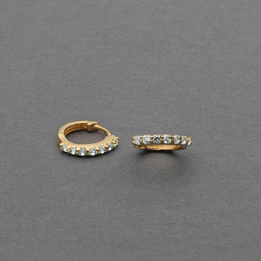 Classic diamond hoop earrings