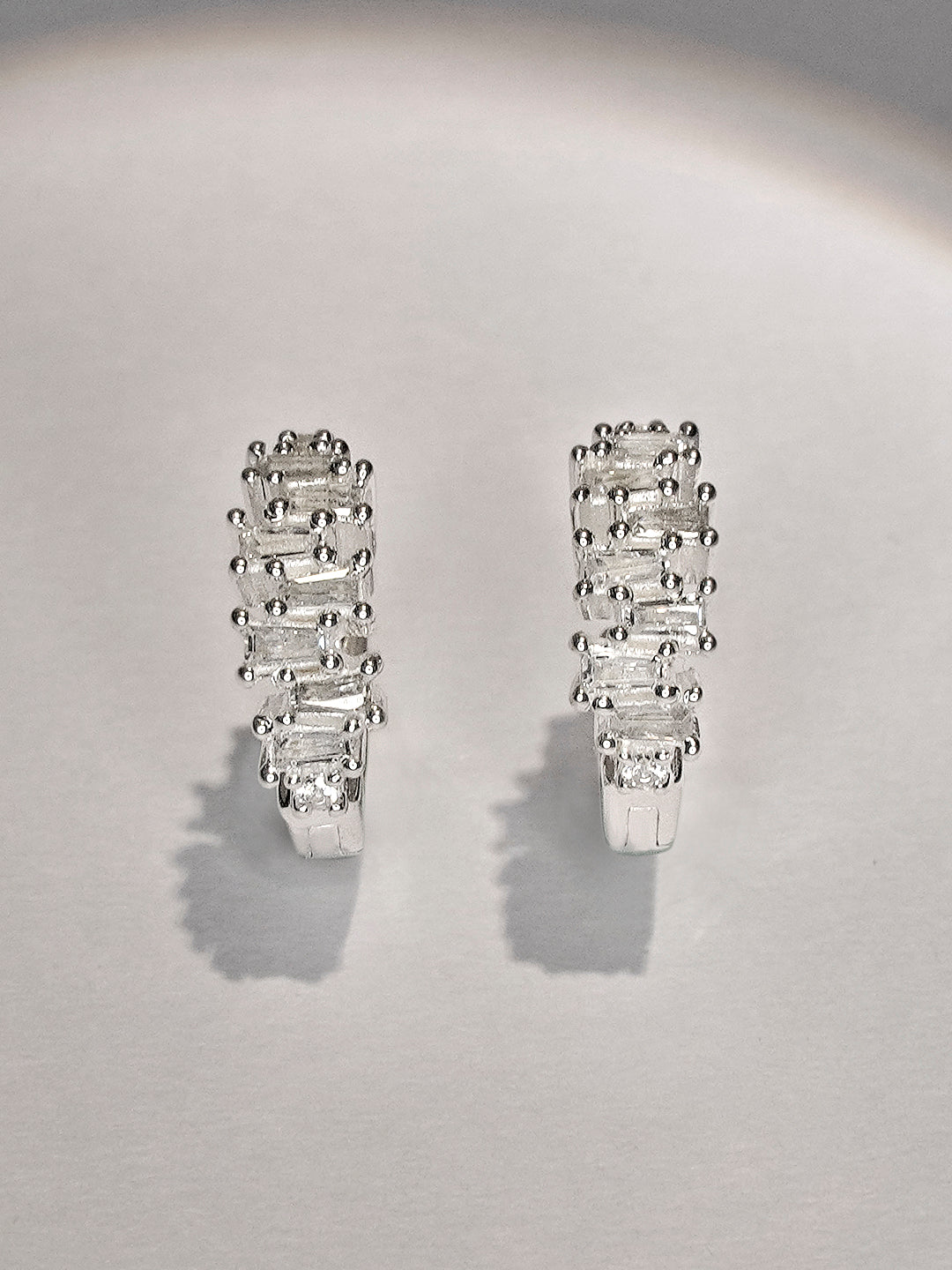 Baguette Diamonds Hoop Earring