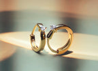 Hoop Earrings with Sparkling Prong Set CZ