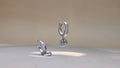 Luxury Organic Earrings With Baguette Charm