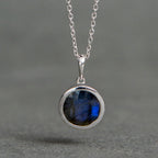 Big Labradorite Pendant in 925 Sterling Silver