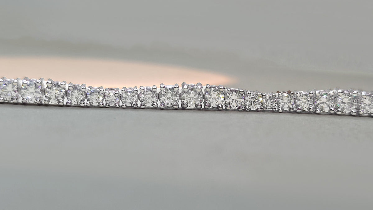Sterling Silver Tennis Bracelet with Sparkling CZ