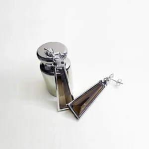 Celebrity Jewelry Smokey Quartz Earring