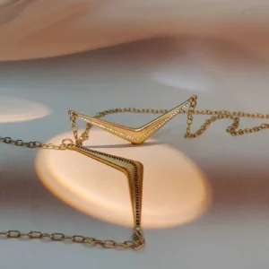 925 Sterling Silver Pendent Gold Plated with White cz