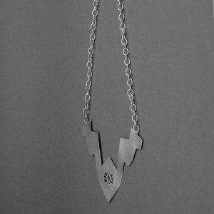 Rhodium Plated Necklace Plain