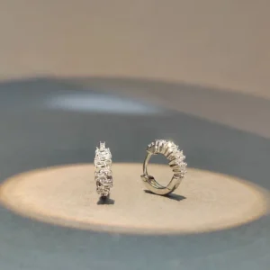 Baguette Diamonds Hoop Earring