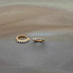 Classic diamond hoop earrings