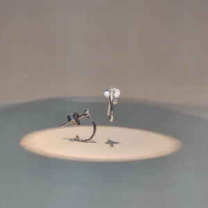 Elegant Hoop Stud Diamond Earrings