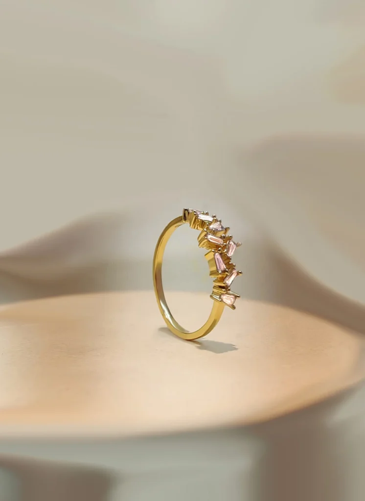 sterling silver diamond ring