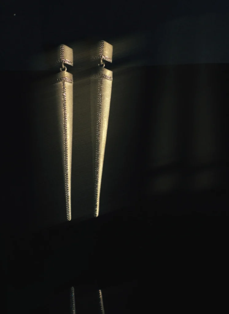 dangling mat earrings